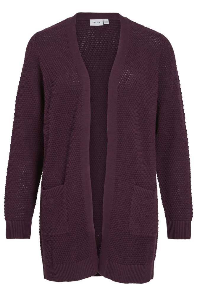 VIDALO L/S KNIT CARDIGAN- NOOS 14097125 FIG